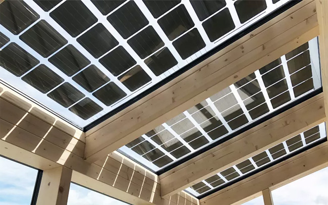 Transparente Solarmodule für Terrasse oder Carport