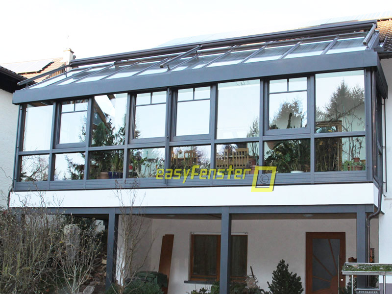 Wintergarten Holz streichen, alternativ eine Aluverkleidung